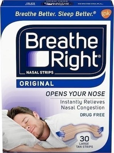 Picture of BREATHE RIGHT ORIGINAL ΡΙΝΙΚΕΣ ΤΑΙΝΙΕΣ ΜΕΓΑΛΟ ΜΕΓΕΘΟΣ 30PCS