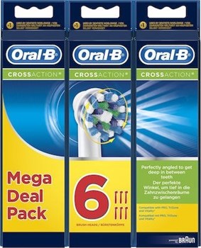 Picture of Oral-B Cross Action Mega Deal Pack Ανταλλακτικές Κεφαλές για Ηλεκτρική Οδοντόβουρτσα 6τμχ