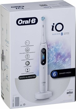 Picture of Oral-B iO Series 8 Ηλεκτρική Οδοντόβουρτσα με Χρονομετρητή και Αισθητήρα Πίεσης White Alabaster