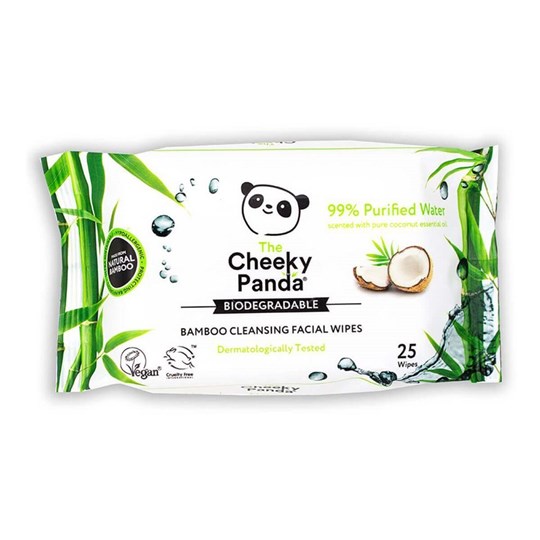 Picture of The Cheeky Panda Bamboo Cleansing Facial Wipes Coconut 25τμχ