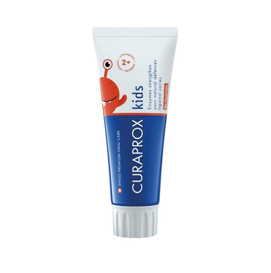Picture of Curaprox Toothpaste For Kids Παιδική Οδοντόκρεμα από 2 Ετών και Άνω με Γεύση Φράουλας χωρίς Φθόριο 60ml