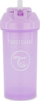 Picture of Twistshake Κύπελλο Straw Cup 360ml 6+Μηνών Pastel Purple