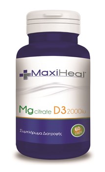 Picture of Maxiheal Magnesium Citrate + d3 2000iu 60caps