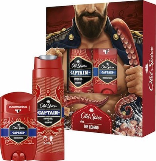 Picture of Old Spice Set The Legend Captain Deodorant Stick 50ml + Old Spice The Legend Captain Shower Gel + Shampoo 250ml