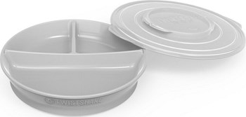 Picture of Twistshake Πιάτο Με Χωρίσματα Αντιολισθητικό 6+Μηνών Pastel Grey