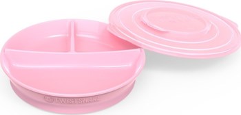 Picture of Twistshake Πιάτο Με Χωρίσματα Αντιολισθητικό 6+Μηνών Pastel Pink