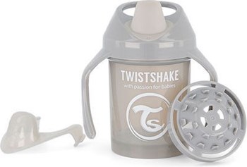 Picture of Twistshake Κύπελλο Mini Cup 230ml 4+Μηνών Pastel Grey Με Μίξερ Φρούτων