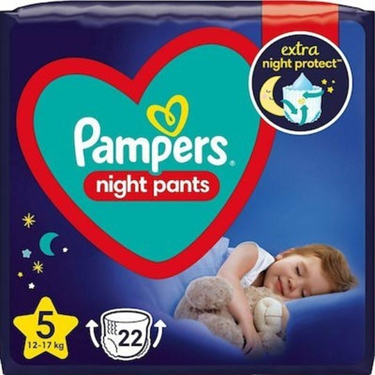 Picture of Pampers Πάνες Βρακάκι Night No. 5 για 12-17kg 22τμχ