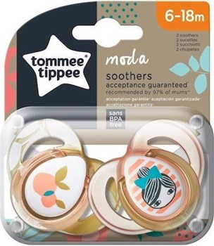 Picture of TOMMEE TIPPEE Πιπίλες σιλικόνης MODA 6 -18 μηνών για κοριτσι 2ΤΕΜ -433489