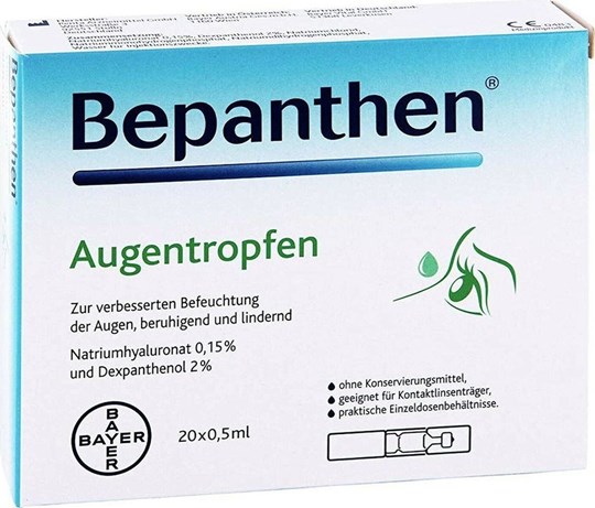 Picture of Bepanthol Bepanthene Eye Drops Οφθαλμικές Σταγόνες για Ξηροφθαλμία 20x0.5ml