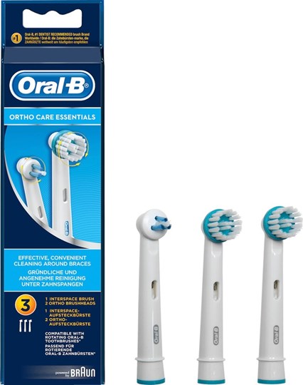 Picture of Oral-B Ortho Care Essentials Ανταλλακτικές Κεφαλές για Ηλεκτρική Οδοντόβουρτσα 3τμχ