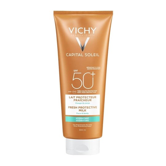 Picture of Vichy Capital Soleil Beach Protect SPF50+ Fresh Hydrating Milk Face & Body 300ml