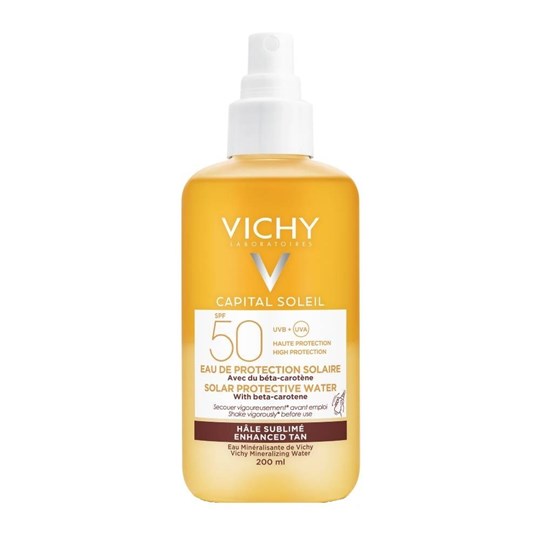 Picture of Vichy Capital Soleil Protective Water Bronzing SPF50 Αντηλιακό Νερό Υψηλής Προστασίας με Β-Καροτένιο 200ml