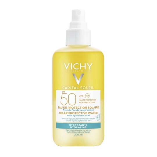 Picture of Vichy Capital Soleil Protective Water Hydrating SPF50 Αντηλιακό Νερό Υψηλής Προστασίας με Υαλουρονικό Οξύ 200ml