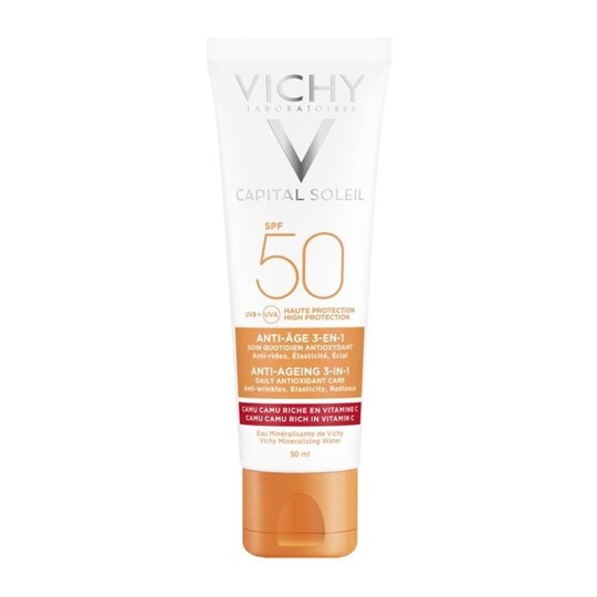 Picture of VICHY Ideal Soleil SPF50 Anti-ageing 3in1 Antioxidant Care 50ml