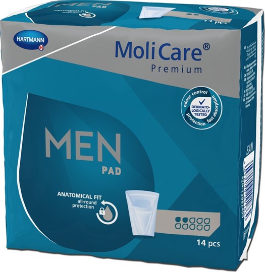 Picture of HARTMANN MoliCare Premium men pad Ανδρικές Σερβιέτες 2 σταγόνων 14τεμ. 1686001