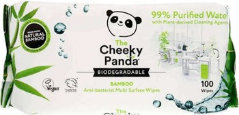 Picture of The Cheeky Panda Καθαριστικό Επιφανειών Γενικής Χρήσης από Μπαμπού 100% Βιοδιασπώμενα Απολυμαντικό 100 μαντηλάκια