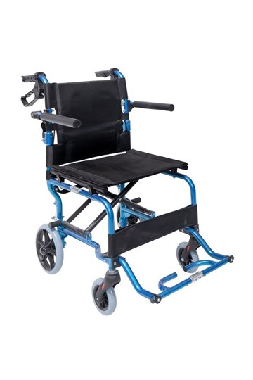 Picture of Mobiak Αναπηρικό Αμαξίδιο Μεταφοράς Αλουμινίου Με Τσάντα 0808377 Μπλε