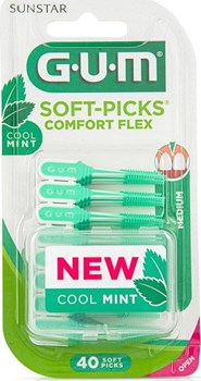 Picture of GUM 670 Soft-Picks Comfort Flex Μεσοδόντιες Οδοντογλυφίδες Medium σε χρώμα Πράσινο 40τμχ