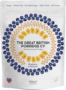 Picture of The Great British Porridge Co Blueberry and Banana 385gr