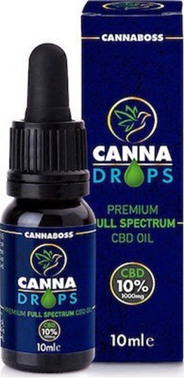 Picture of Cannaboss CannaDrops Premium Full Spectrun CBD Oil 10% 1000mg 10ml