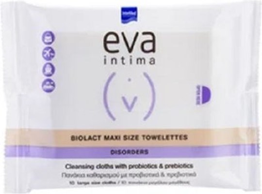 Picture of Intermed Eva Intima Biolact Maxi Size Towelettes Disorders 10τμχ