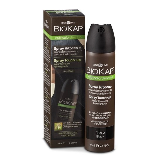 Picture of BioKap Nutricolor Spray Touch-Up Εκνέφωμα για την Κάλυψη της Ρίζας Μαύρο 75ml