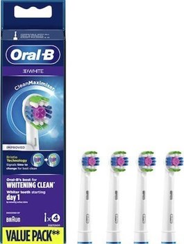 Picture of Oral-B 3D White Clea Maximiser Value Pack Ανταλλακτικές Κεφαλές για Ηλεκτρική Οδοντόβουρτσα 4τμχ