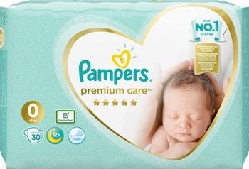 Picture of Pampers Πάνες με Αυτοκόλλητο Premium Care No. 0 για 0-3kg 30τμχ