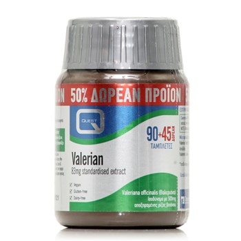 Picture of Quest Valerian 90+45 83mg 135 Ταμπλέτες