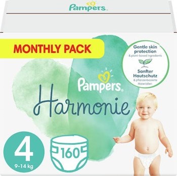 Picture of Pampers Πάνες με Αυτοκόλλητο Harmonie No. 4 για 9-14kg 160τμχ