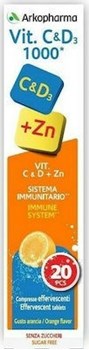 Picture of Arkopharma Vitamin C & D3 +Zn 1000iu Πορτοκάλι 20 αναβράζοντα δισκία