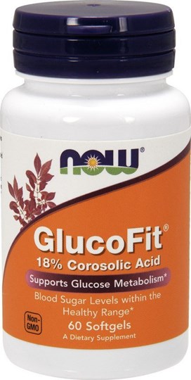 Picture of Now Glucofit 18% Corosolic Acid 60 Softgels