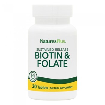 Picture of NATURE'S PLUS BIOTIN 2000MCG/ FOLIC ACID 800MCG, 30TABS