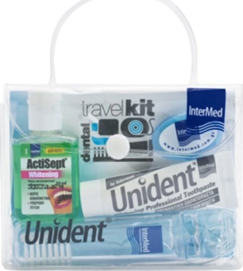 Picture of Intermed Set Unident Whitening Toothpaste 10ml + Anticept Whitening 20ml + Οδοντόβουρτσα 1τμχ + Οδοντικό Νήμα