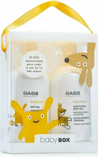 Picture of Babe Laboratorios Pediatric Baby Box Bath Gel 500ml & Moisturising Body Milk 500ml 2τμχ