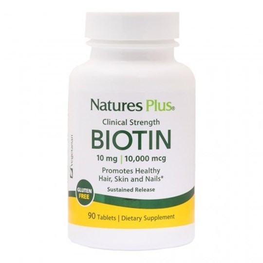 Picture of NATURES PLUS BIOTIN 10MG (10,000mcg) 90TABS