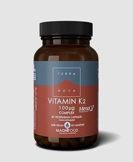 Picture of TerraNova Vitamin K2 100μg Complex Συμπλήρωμα Διατροφής Βιταμινών 50Caps