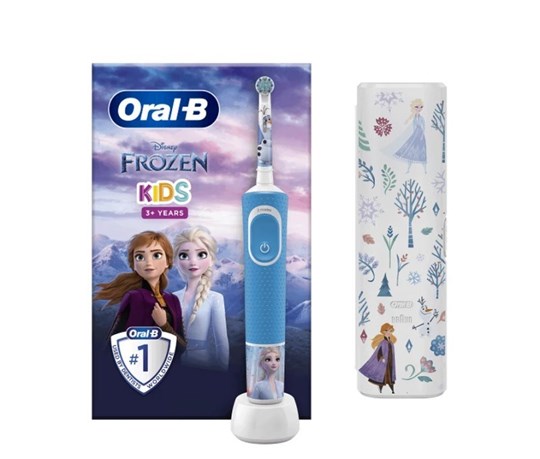 Picture of Oral-B Παιδική Επαναφορτιζόμενη Ηλεκτρική Οδοντόβουρτσα Extra Soft Special Edition Frozen Kids 3+ + Θήκη Ταξιδίου 1τμχ