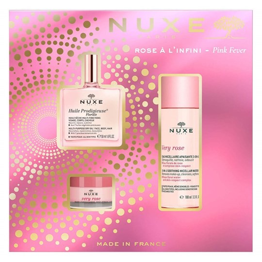 Picture of Nuxe Set Pink Fever Huile Prodigieuse Florale 50ml & Very Rose Micellaire 100ml & Very Rose Baume Lip Balm 15gr