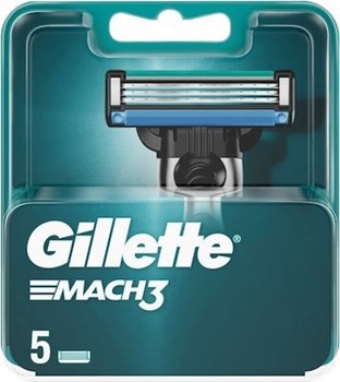 Picture of Gillette Mach3 Ανταλλακτικές Κεφαλές με 3 Λεπίδες και Λιπαντική Ταινία 5τμχ