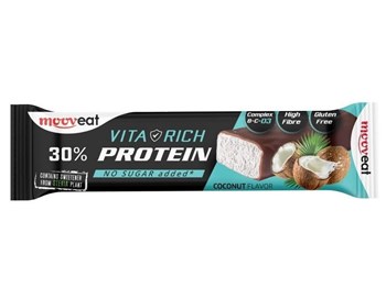 Picture of Mooveat Vita-Rich Protein 30% +Vitamins Bar 80gr Coconut 60gr