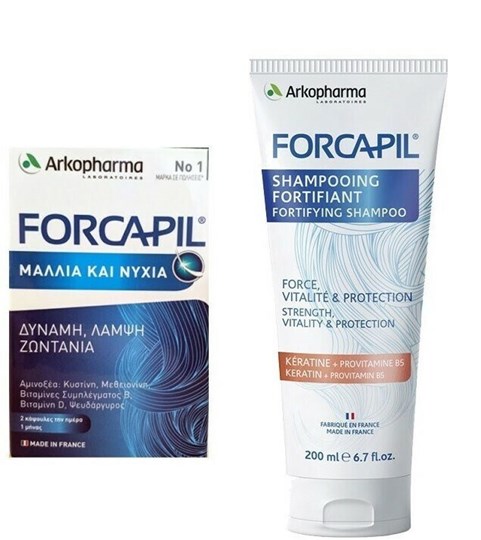 Picture of Arkopharma Forcapil 60 κάψουλες + Forcapil Fortifying Shampoo 200ml