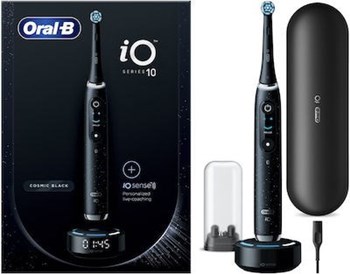 Picture of Oral-B iO Series 10 Ηλεκτρική Οδοντόβουρτσα με Χρονομετρητή, Αισθητήρα Πίεσης και Θήκη Ταξιδίου Cosmic Black