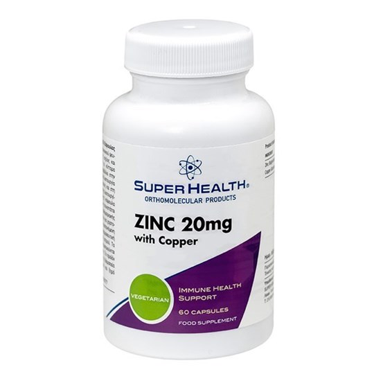 Picture of Super Health Zinc 20mg with Copper 60caps