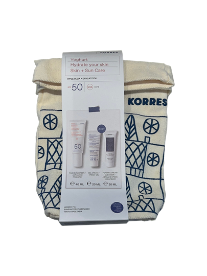 Picture of Korres Γιαούρτι Αντηλιακή Κρέμα Προσώπου Spf 50 40ml δώρο κρεμα-τζελ ματιών 20ml + foaming cleanser 20ml