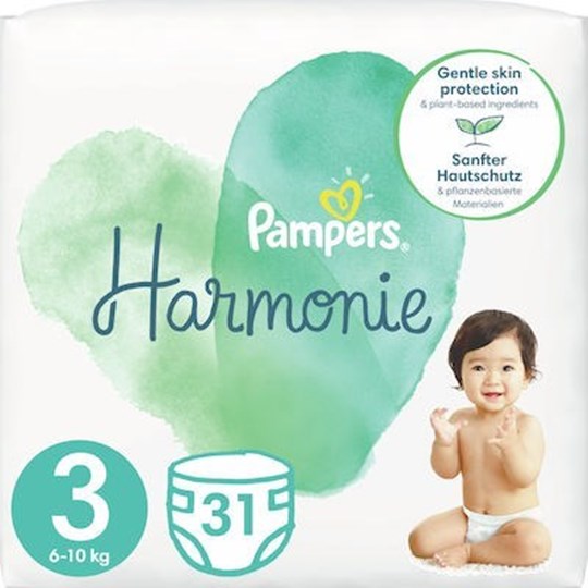 Picture of Pampers Πάνες με Αυτοκόλλητο Harmonie No. 3 για 6-10kg 31τμχ