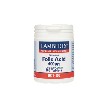 Picture of LAMBERTS  FOLIC ACID 400MCG 100TABS