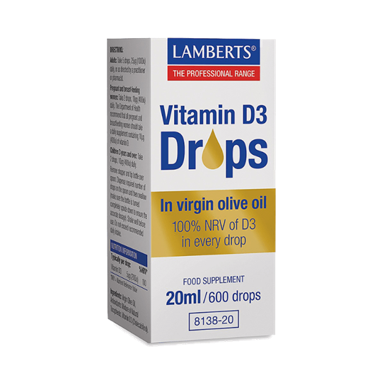 Picture of Lamberts Vitamin D3 Drops 20ml/600drops