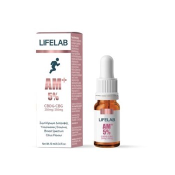 Picture of Lifelab AM+ 5% CBD & CBG 10ml (Συμπλήρωμα Διατροφής σε Μορφή Ελαίου για Ισορροπία & Ευεξία, Τόνωση &Ενεργητικότητα)